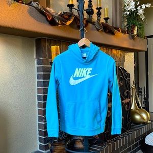 Nike, Youth, Turquoise, hooded sweat shirt. Size Large